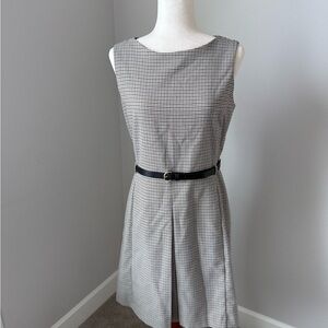 Ann Taylor Black and White Checkered Mini Dress